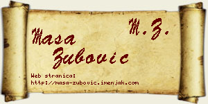 Maša Zubović vizit kartica